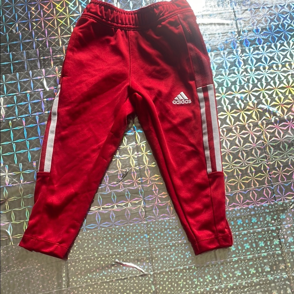 Adidas Kids Red Track Pants